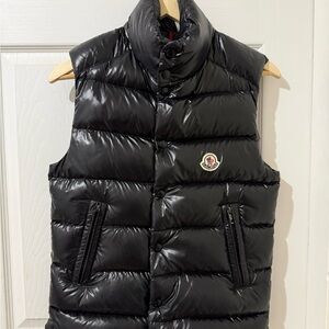 Moncler Shiny Black Puffer Vest